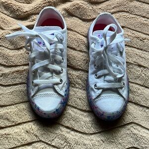 Glitter bottom converse
